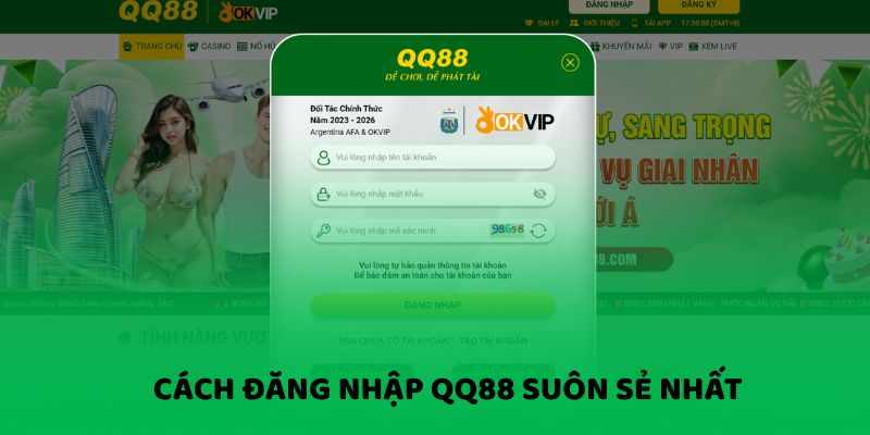 đảm bảo đúng các bước đăng nhập qq88