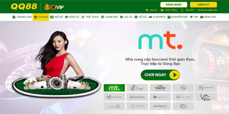 Điểm cộng cho sảnh game casino QQ88 luôn nằm trong top đầu