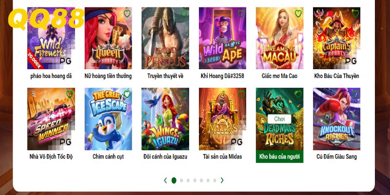Tổng hợp các nhà cung cấp game uy tín tại QQ88 nổ hũ